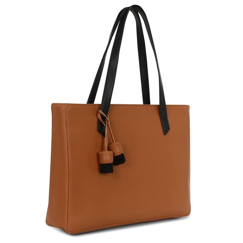 Vdesi Solid Tan Tote view 3