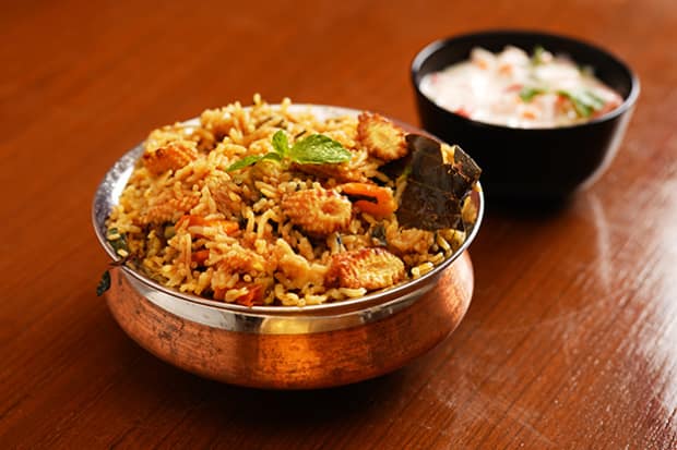 Babycorn biryani