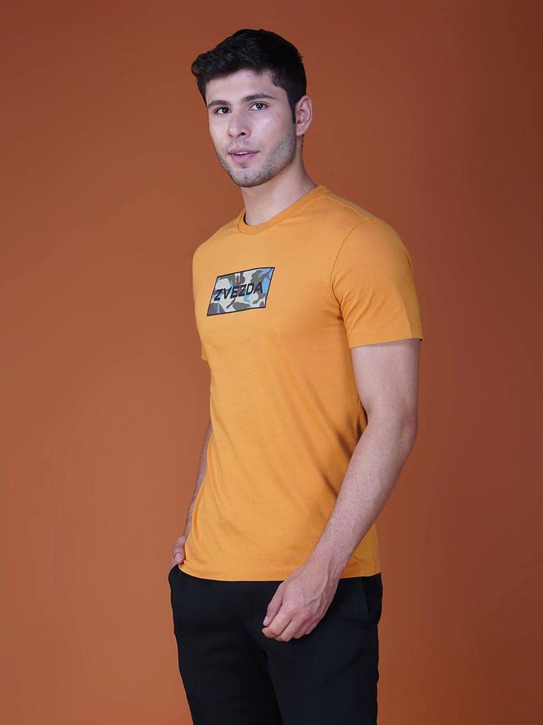 Zvezda Original Men's Cotton Jersey Tee - Euro Fit-Golden view 3