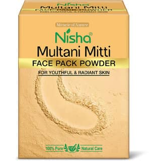 Nisha Multani Mitti For Face (100g , Pack OF 3) | Natural Oil Control, Acne & Tan Removal | Skin Brightening Face Pack
