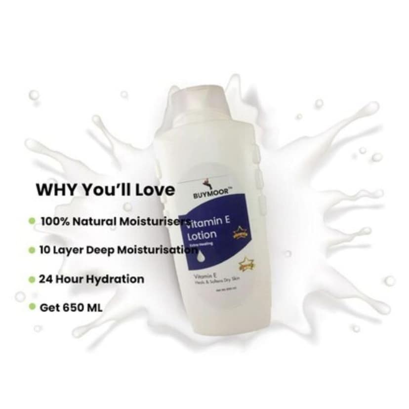 BUYMOOR Cocoa Butter & Vitamin E Deep Nourishing Skin Brightening Body Lotion Men & Women 1300 ML(Pack Of 2). view 2