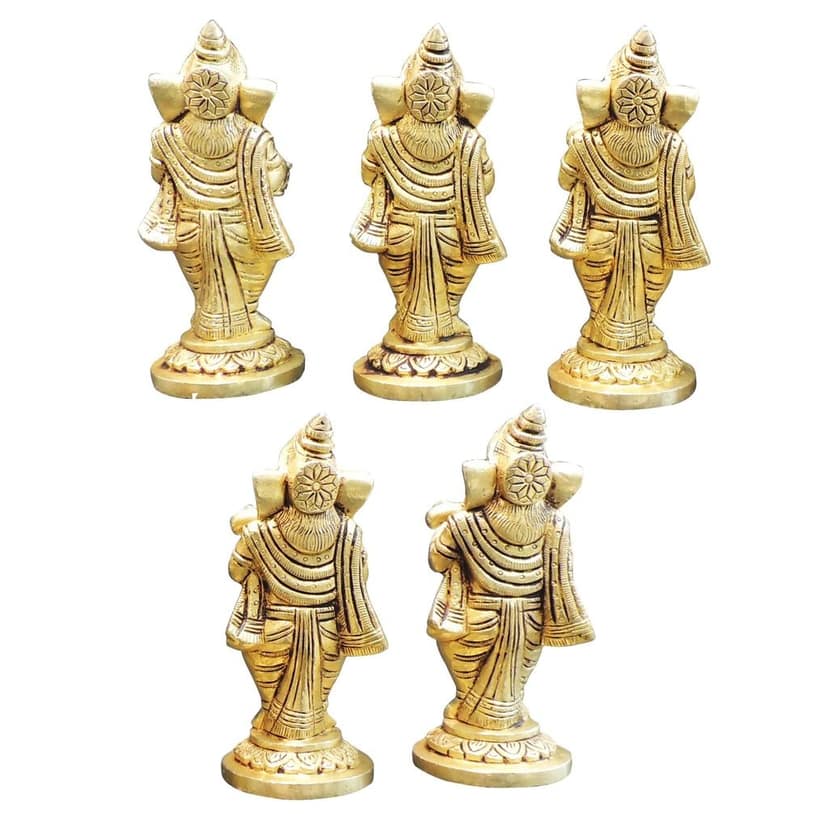 Brass Showpiece Musical Ganesh 5 Pcs Set God Idol Statue (BSMAS1649 D) view 3