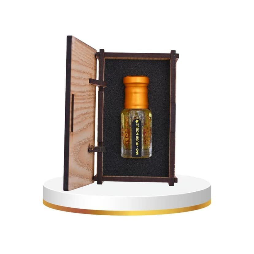 alnaqi fragrances Musk Noble Attar | Perfume Oil, Alcohol-Free Roll-On | Saffron & Turkish Rose, Geranium Heart, White Musk & Aged Agarwood | Long-Lasting Unisex Concentrated Fragrance