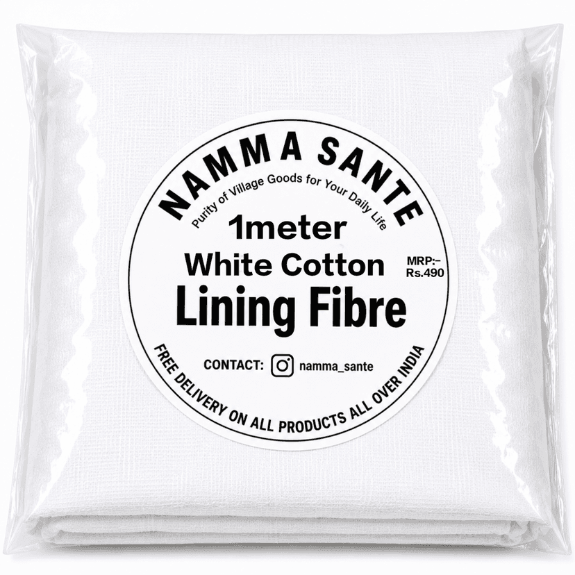White Cotton Lining Fabric (Chhota Panna), White Cotton Lining Fibre (Chhota Panna), White Lining Cloth (Chhota Panna), Soft White Cotton Lining (Chhota Panna), White Garment Lining Fabric (Chhota Panna) view 2