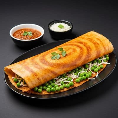 Matar Schezwan Cheese Dosa