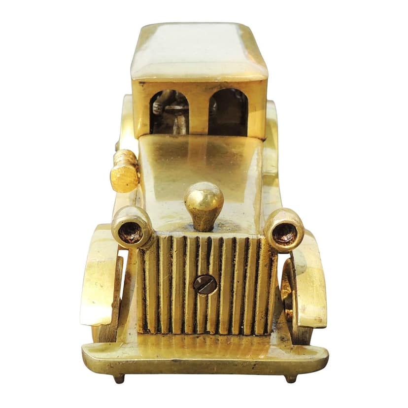 Brass Showpiece Children Playing Car (BSMAS1725 E) view 3