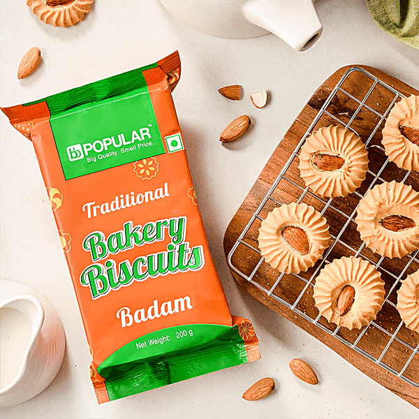 BB Popular Bakery Biscuit - Badam, 200 g