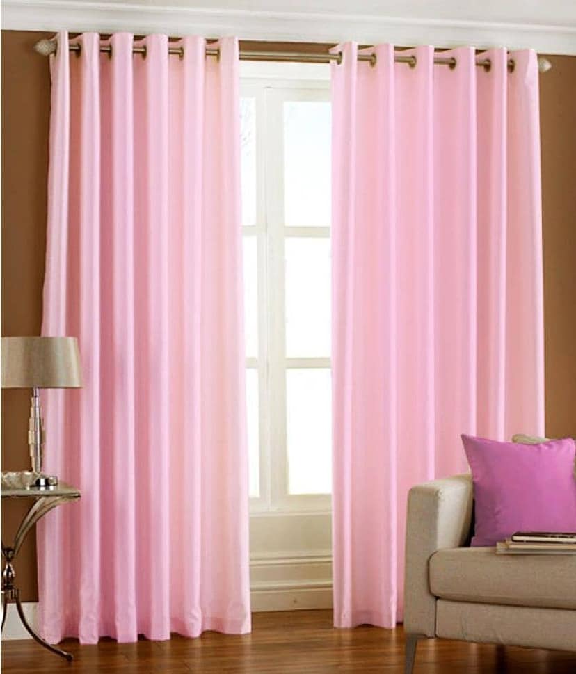 Homefab India Plain Semi-Transparent Eyelet Door Curtain 6ft (Pack of 2) - Maroon