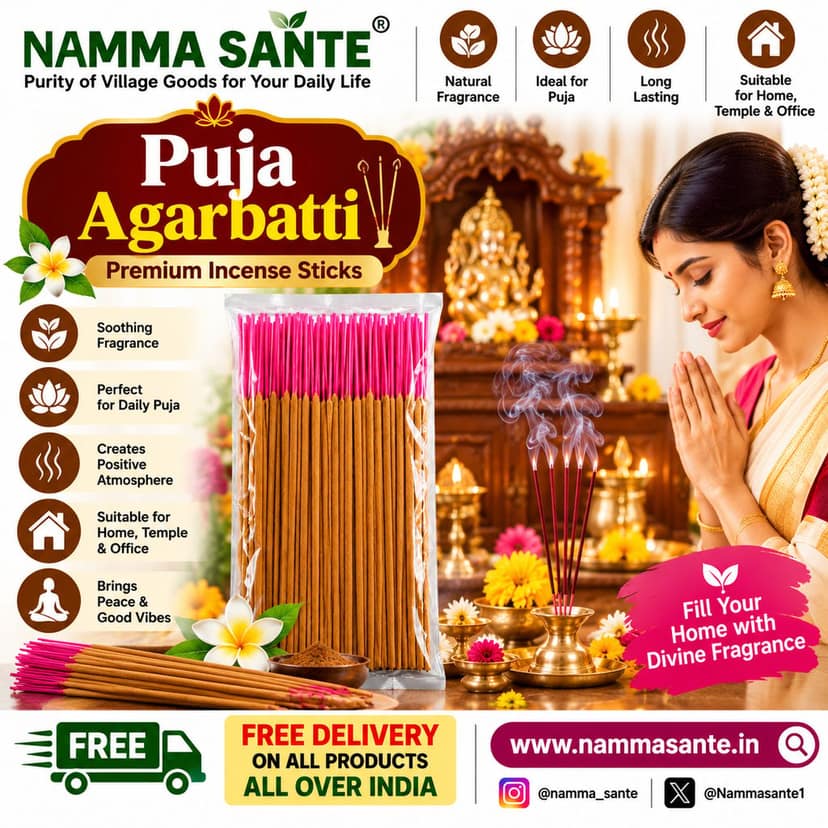 Puja Agarbatti | Premium Incense Sticks | Pooja Incense Sticks | Puja Dhoop Sticks | Fragrance Agarbatti