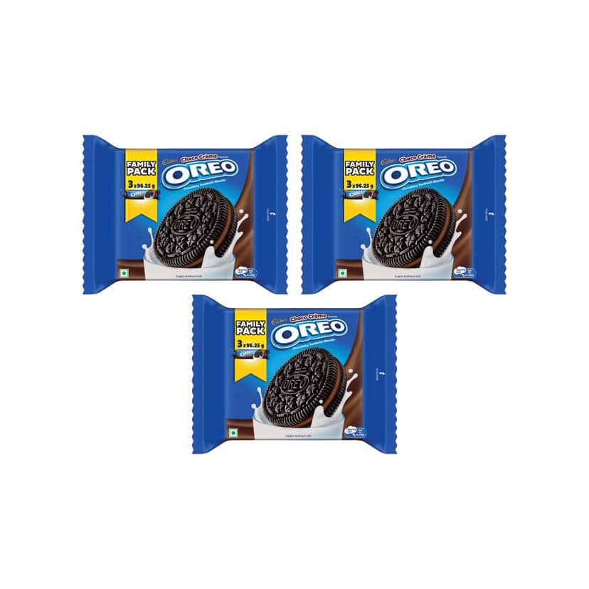 Cadbury Oreo Chocolate Flavour Cr me Sandwich Cream Biscuits Family Pack - Pack of 3 view 2