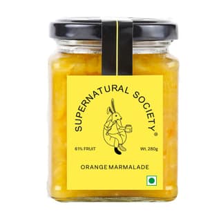 Supernatural Society - Orange Marmalade -280g | Real Fruit Extracts Jam In Glass Bottle Jar | All Natural, No Added preservatives | No Artifical Color Added