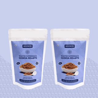 Keeros Tangy & Crunchy Quinoa Millets Namkeen, Healthy & Diabetic Friendly Roasted Super Snack, 100 gm - Pack of 2