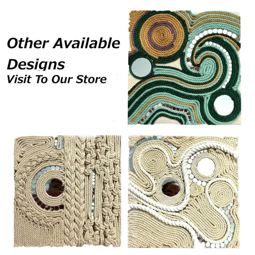 The brown box-String Thread Art kit,DIY Craft Material kit for Adults and Girls Age 9-12,12-15,lippan Art kit,Mirror and Macrame Art on Canvas view 3