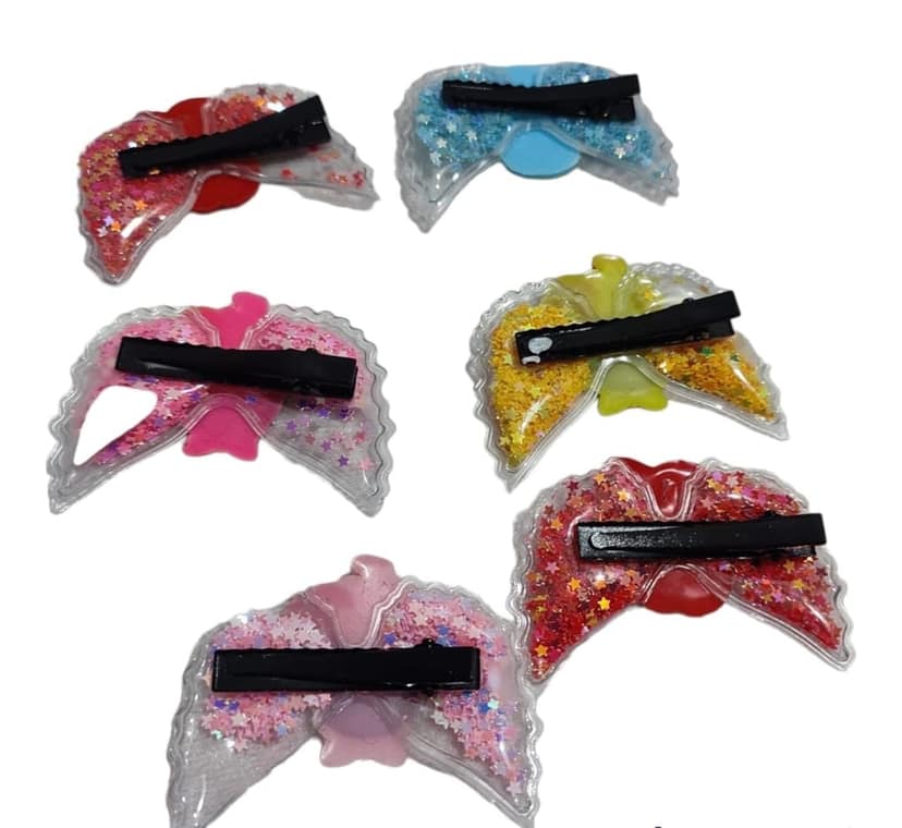 Kamaakshi Girl's Multi Color Hair Clips, Hair Clips Set For Girls, Designer Hair Accessories For Girls view 3