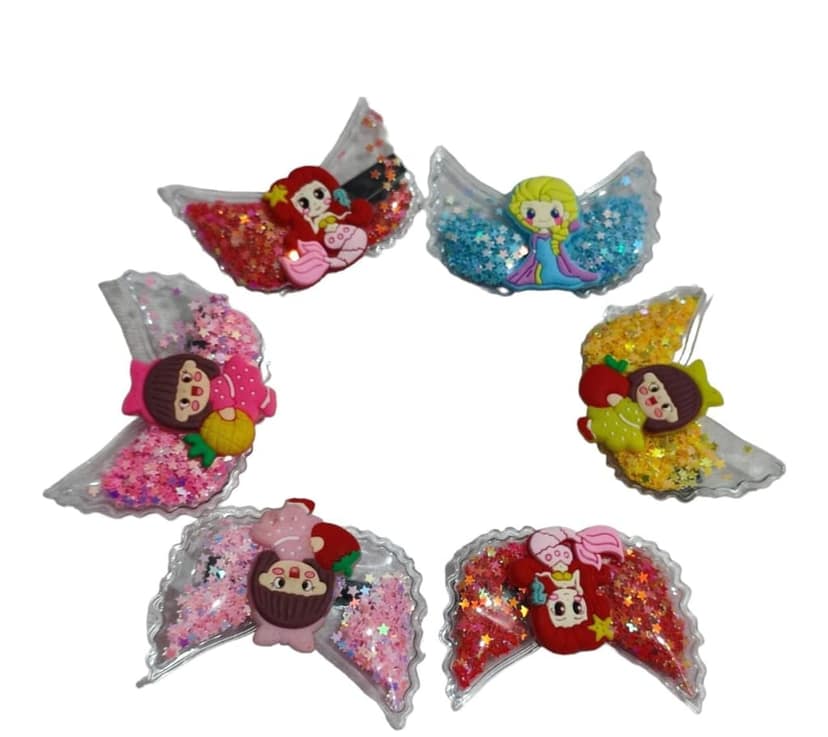 Kamaakshi Girl's Multi Color Hair Clips, Hair Clips Set For Girls, Designer Hair Accessories For Girls view 4
