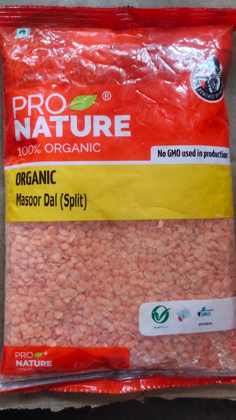 Pro nature organic masoor dal split
