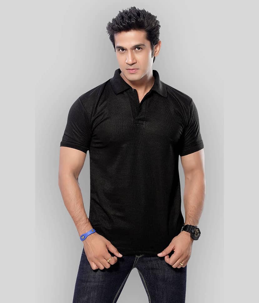 in365 Pack of 1 Cotton Blend Regular Fit Solid Half Sleeves Men's Polo T Shirt ( Turquoise )