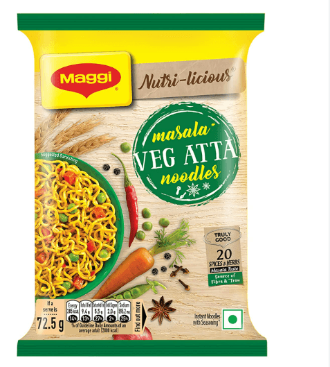 Maggi Nestle Masala Veg Atta Noodles 72.5G