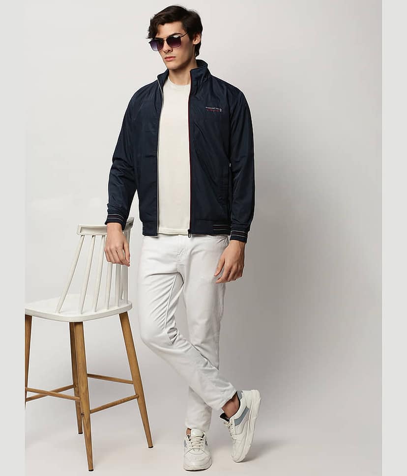 Showoff Nylon Men's Windcheater Jacket - Navy Blue ( Pack of 1 ) view 5