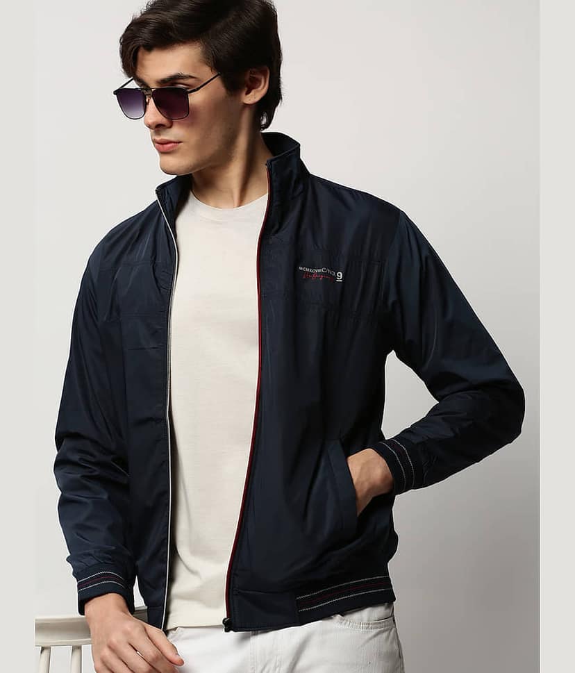 Showoff Nylon Men's Windcheater Jacket - Navy Blue ( Pack of 1 ) view 6