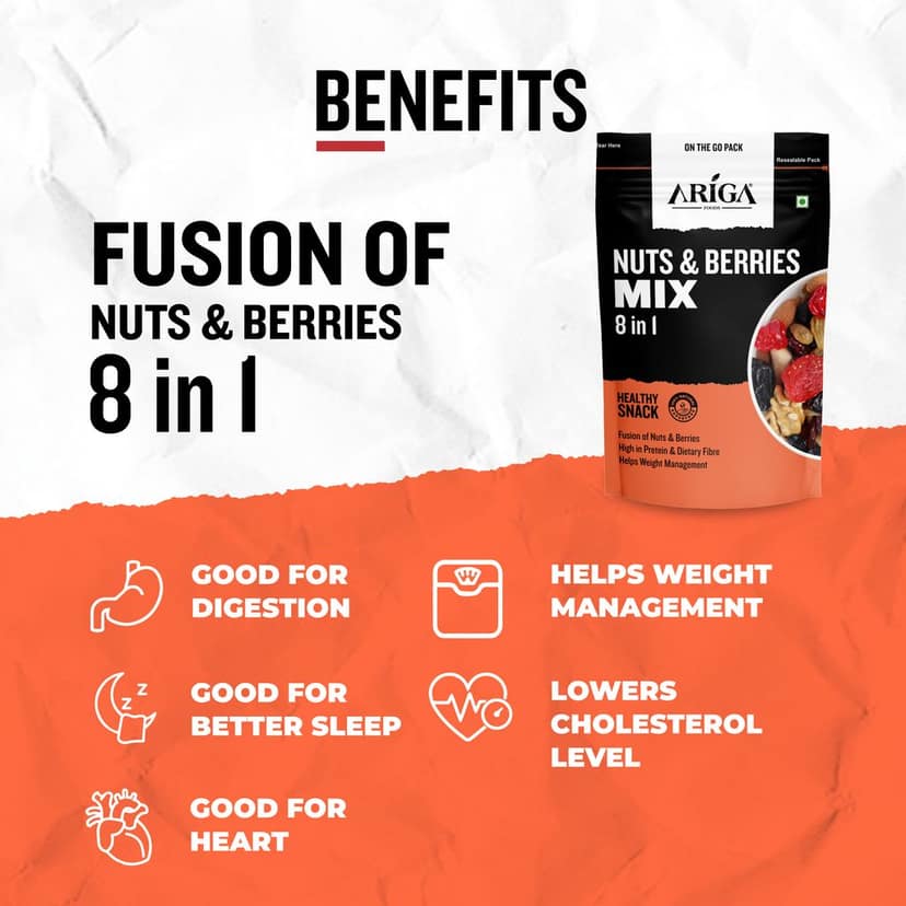Ariga Foods Nuts & Berries Mix | 8 in 1 | (200 g) view 4