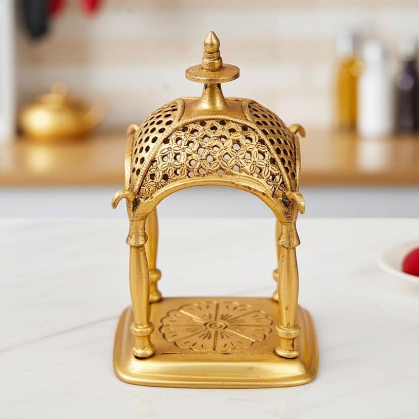Premium Brass Temple Mandir Showpiece - Divine God Idol Statue, Height : 7 Inch (BSMAS1603 D)