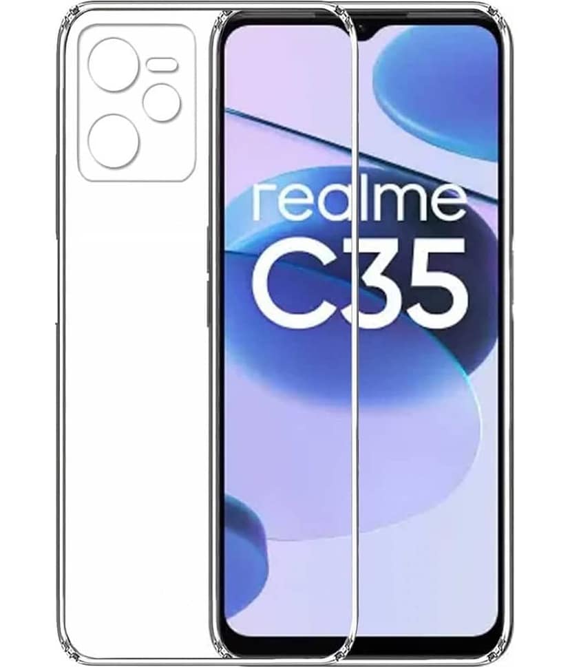 ZAMN - Transparent Silicon Silicon Soft cases Compatible For Realme C35 ( Pack of 1 )