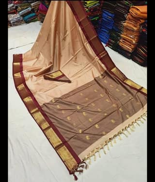 VEERAIVA Cotton Silk Embellished Saree With Unstitched Blouse Piece ( Multicolor2 )