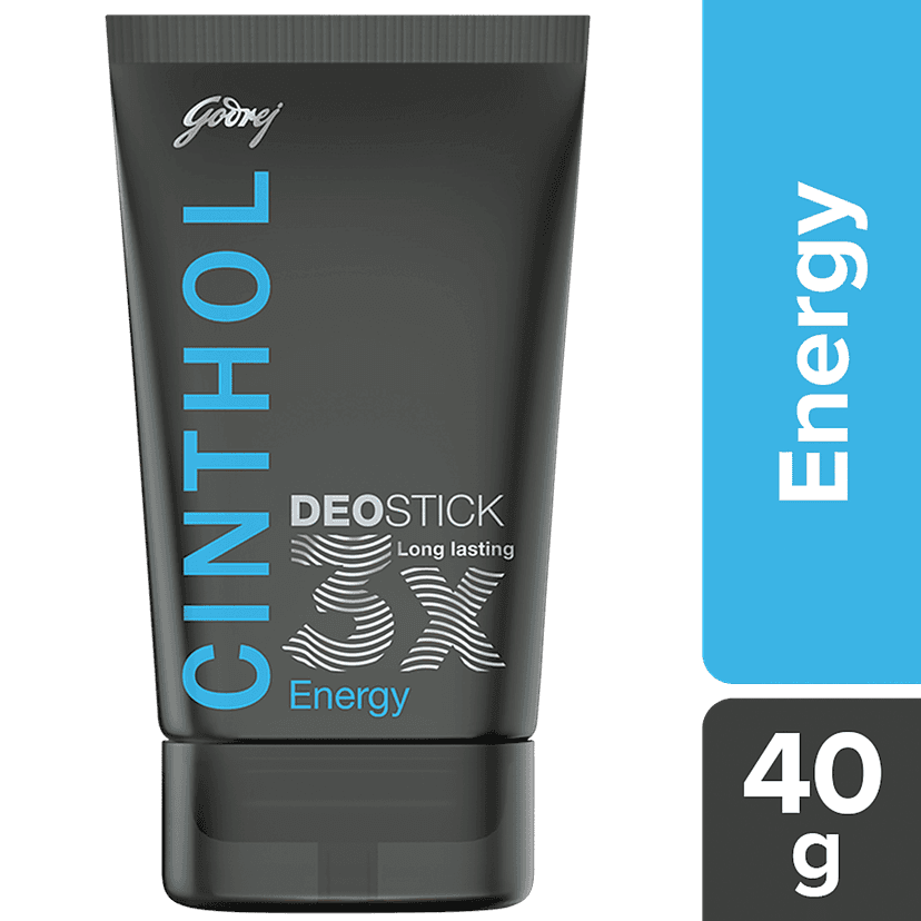 Cinthol Energy - Deostick For Men, Cream Based Deodorant, 40 G