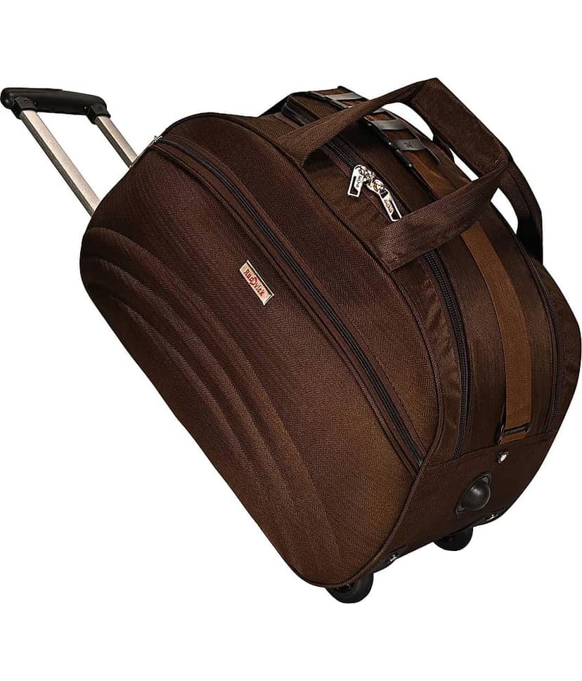 Red vick 60 Ltrs Brown Polyester Duffle Trolley
