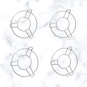 Stainless Steel Round Table Ring, Hot Pot Stand, Hot Pan or Vessel Holder For Dining or Matka Table, Cooker Steamer Stand, Kitchen Rack, (Medium, 4)