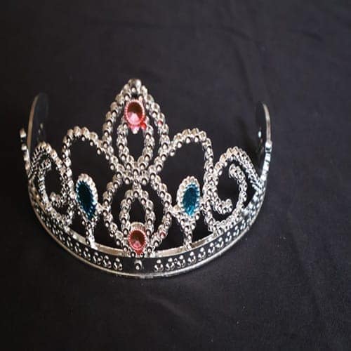 KAVALI Elegant Silver Tiara with Sparkling Gemstones - Perfect for Birthday pack of 2
