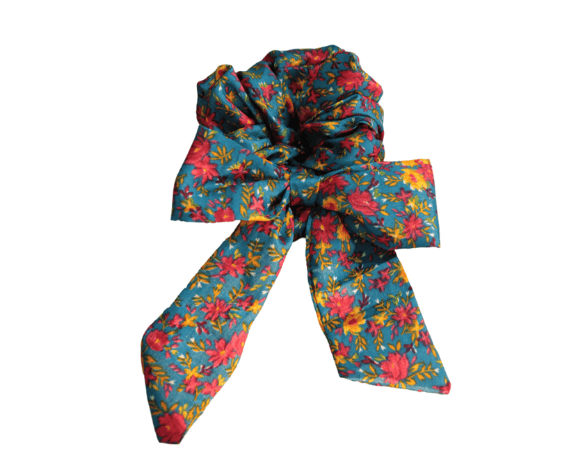 Scrunchie Hair Tie - Floral -Handmade - Women's Fashion Accessory view 3