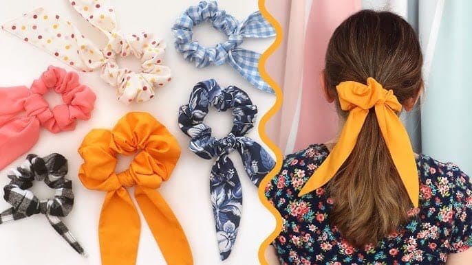 Scrunchie Hair Tie - Floral -Handmade - Women's Fashion Accessory view 5