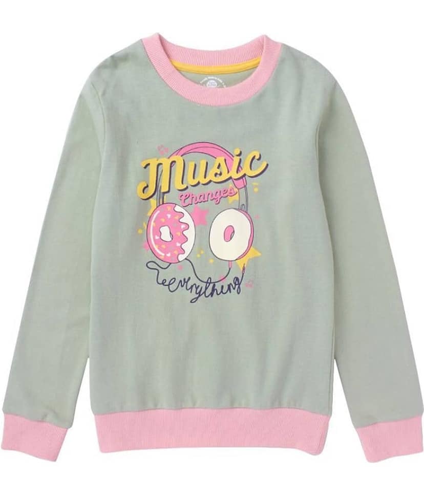 Cub Mcpaws Girls Cotton Blend Sweatshirt ( Green )