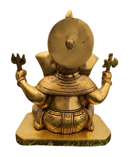 Brass Lord Ganesh Statue view 2