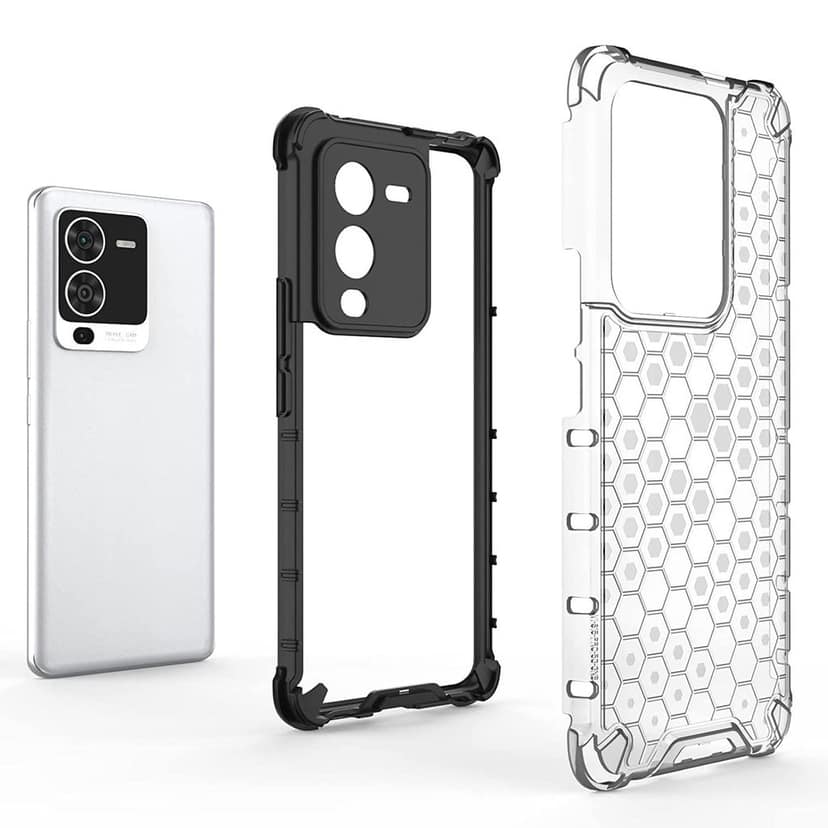 Faircost Polycarbonate For Vivo V25 Pro 5G Hybrid Shockproof Back Cover Hard Outside Soft Inside- (Polycabonate::Transparent) view 4