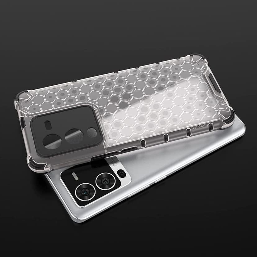 Faircost Polycarbonate For Vivo V25 Pro 5G Hybrid Shockproof Back Cover Hard Outside Soft Inside- (Polycabonate::Transparent) view 5