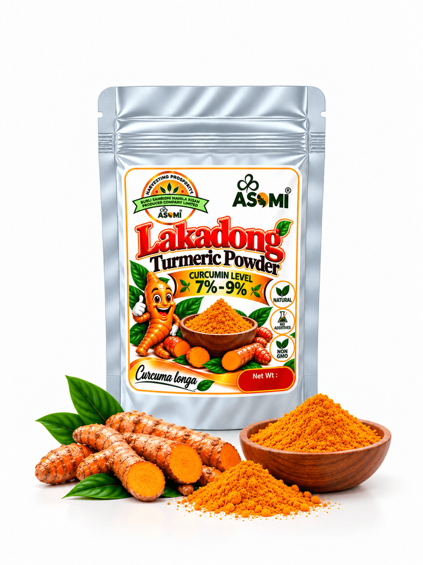 Lakadong Turmeric Powder | Organic | High Curcumin - 50 gm - One stand-up pouch