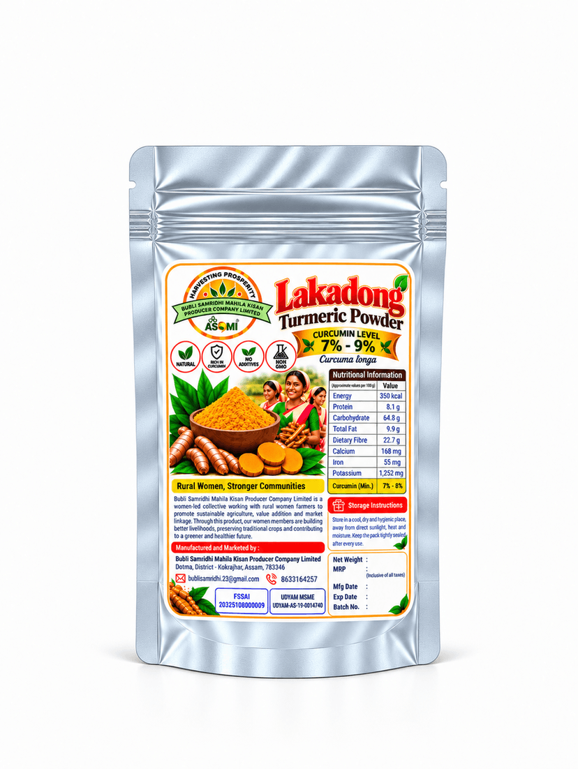 Lakadong Turmeric Powder | Organic | High Curcumin - 50 gm - One stand-up pouch view 4