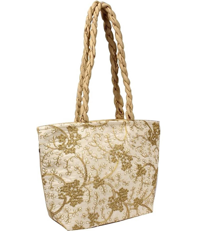 PrettyKrafts Gold Shopping Bags - 2 Pcs