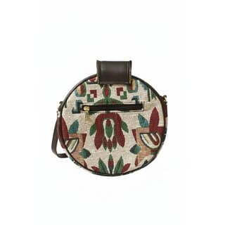 Folk Bloom Round Tapestry Sling Bag view 2