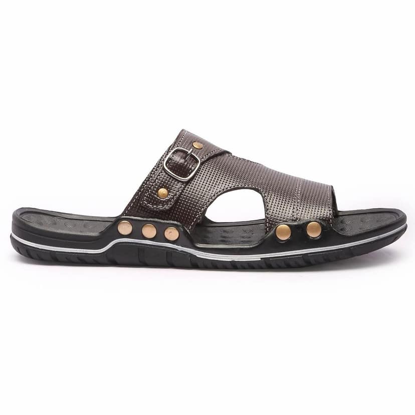 FEATHER LEATHER Men's Comfortable & Fashionable Sandals & Slippers | Casual Lightweight Slipper/Flip-Flop for Men | Indoor/Outdoor/Chappal view 9