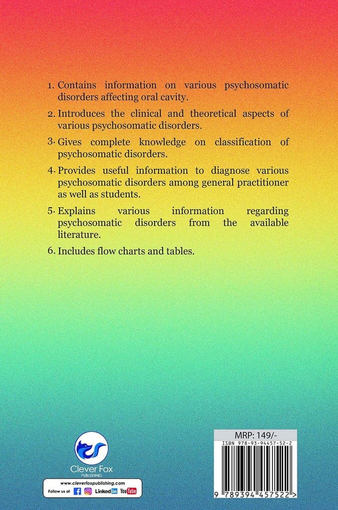 ORAL MANIFESTATIONS OF PSYCHOSOMATIC DISORDERS [Paperback] AKSHAYA THIRUVALLUVAN view 2