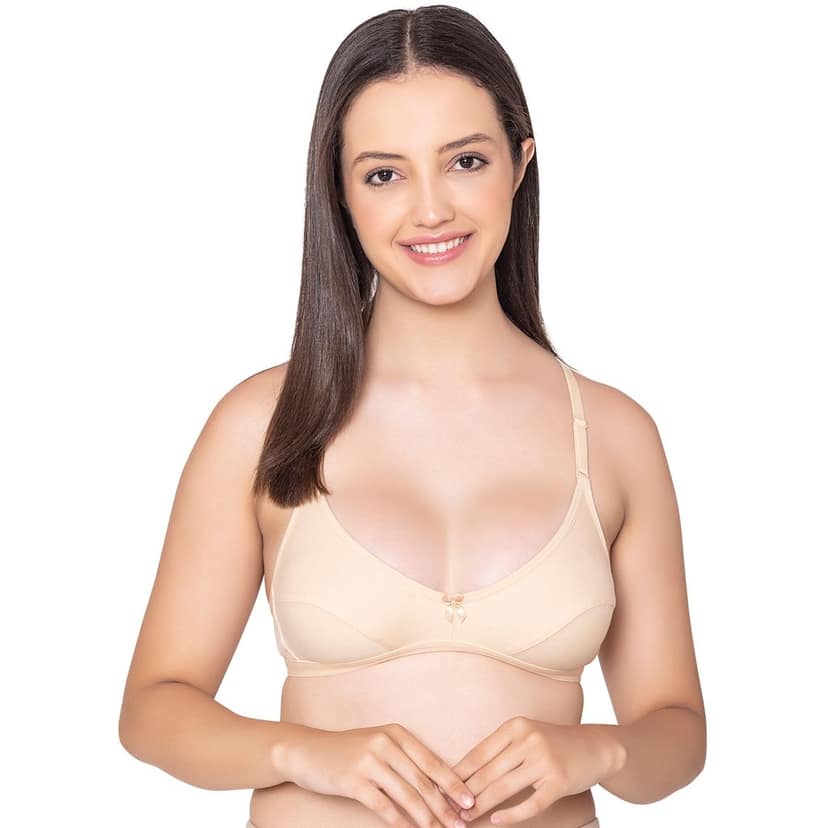Bodycare polycotton wirefree convertible straps comfortable non padded bra-1531B