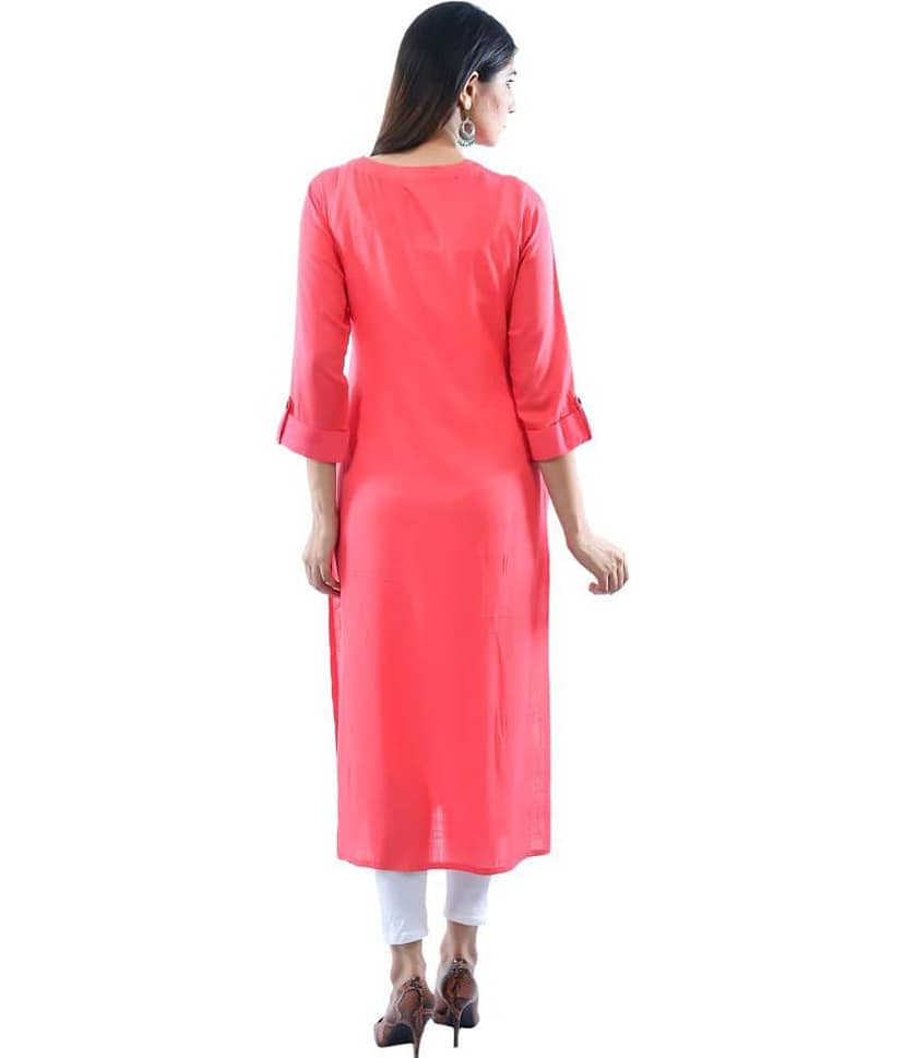 AMIRA'S INDIAN ETHNICWEAR - Pink Rayon Women's Stitched Salwar Suit ( ) view 2