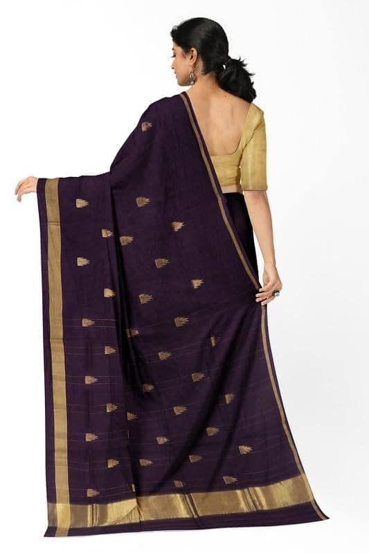 APCO Handloom - Women's Rahajmundry Pure Cotton Handloom Saree (Black) view 3