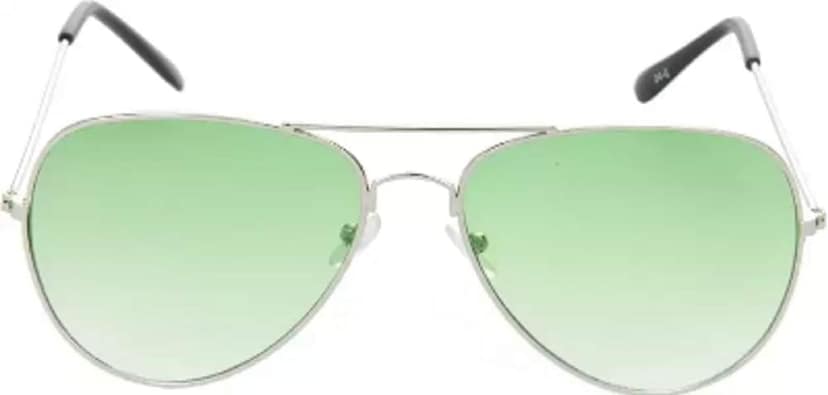 HRINKAR Gradient, Mirrored, UV Protection Pilot Sunglasses (Free Size) (Green, Yellow) view 2