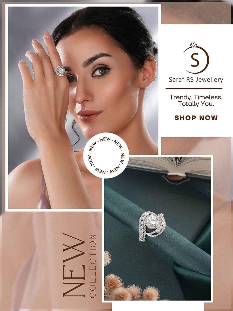 White Rhodium Cubic Zircon Studded Marriage Propose Adjustable Cocktail Finger Ring view 5