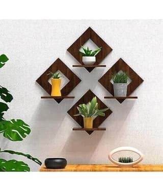 Arpita Crafts Wood Wall Sculpture Brown - Pack of 1